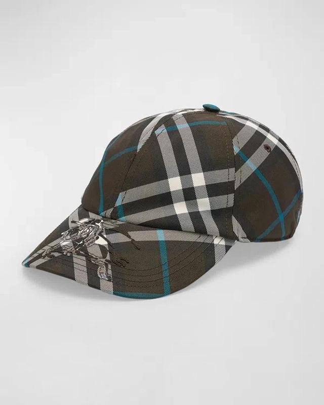 BURBERRY Men's Ekd Check Baseball Cap In Snug Check Product Image