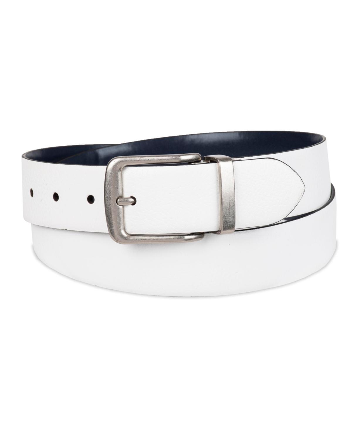 Tommy Bahama Mens Two-In-One Reversible Cushion Inlaid Casual Belt - White Product Image