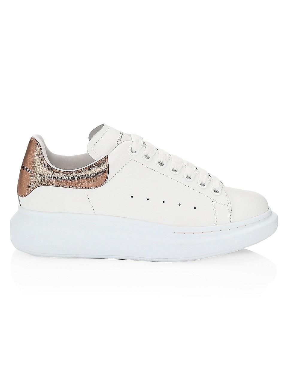 Womens Oversized Metallic Colorblocked Leather Sneakers Product Image