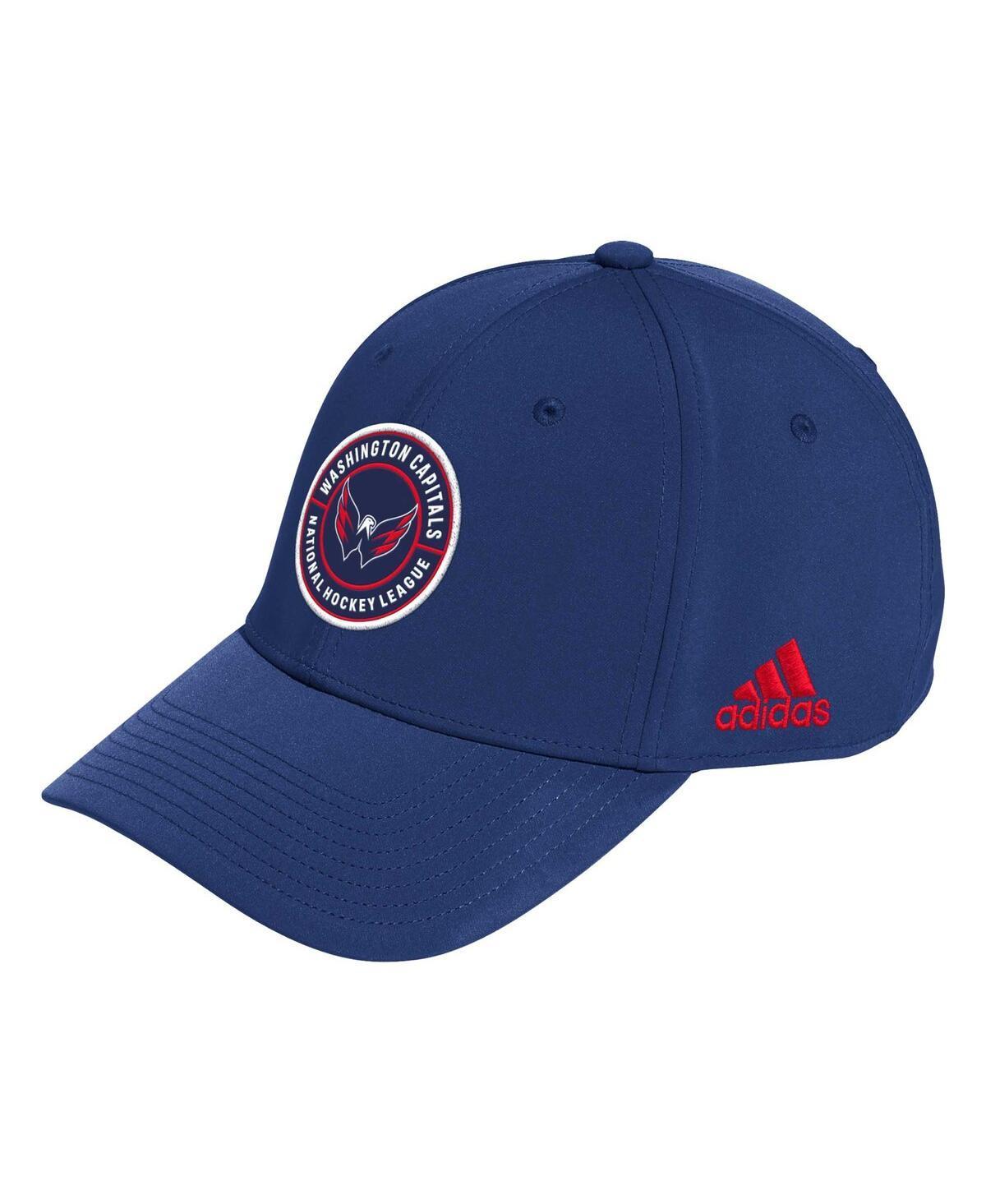 Mens adidas Washington Capitals Circle Logo Flex Hat Blue Product Image