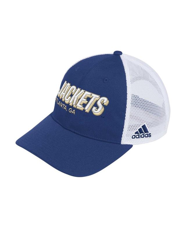 Adidas Mens Navy Georgia Tech Yellow Jackets Mascot Block Letter Slouch Trucker Adjustable Hat Product Image