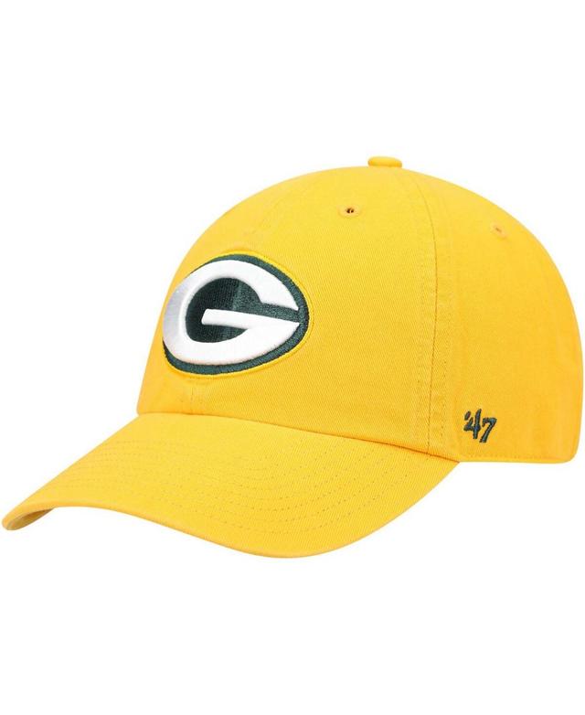 Mens Gold-Tone Green Bay Packers Secondary Clean Up Adjustable Hat Product Image