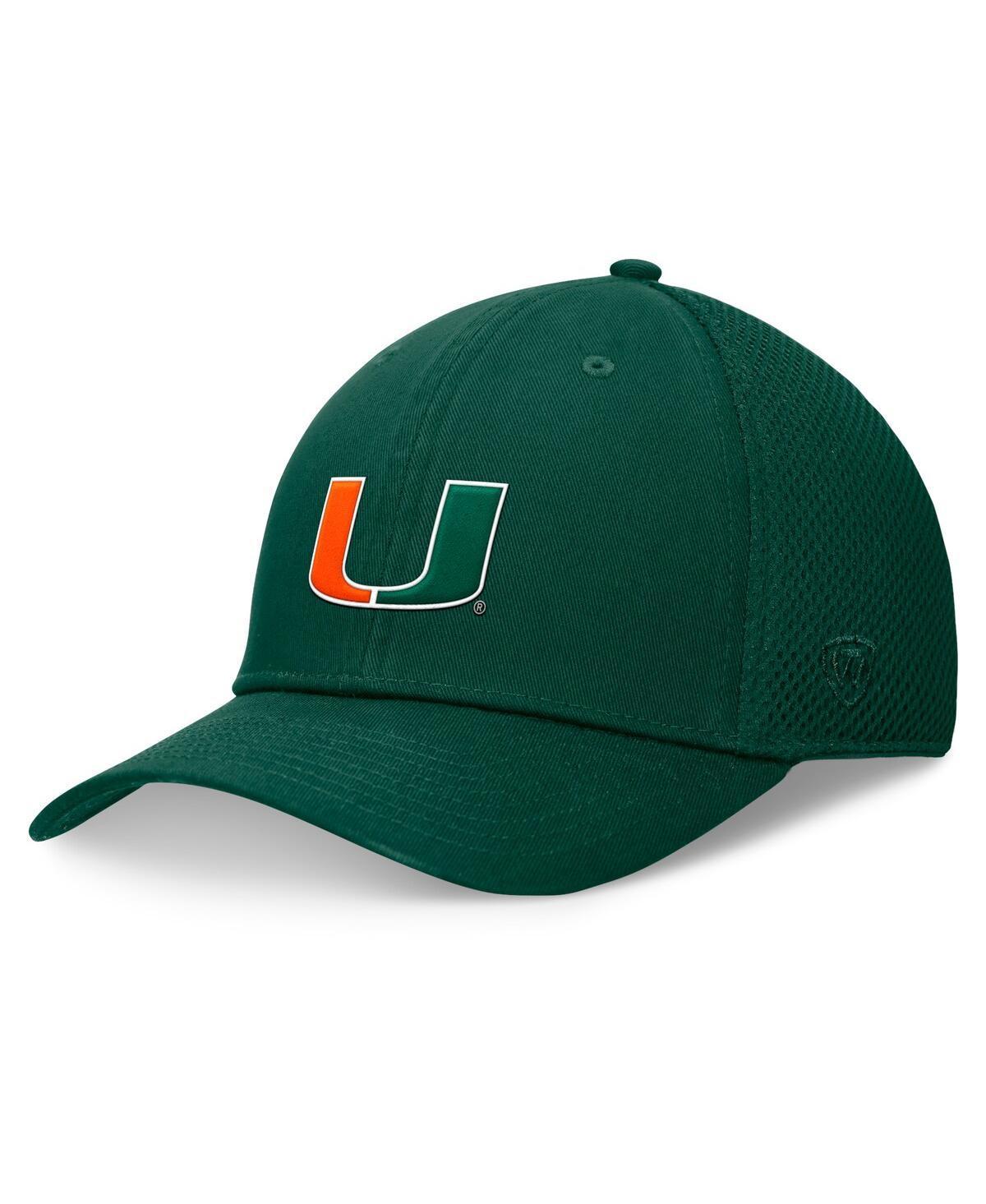 Top of the World Mens Green Miami Hurricanes Spacer Flex Hat Product Image