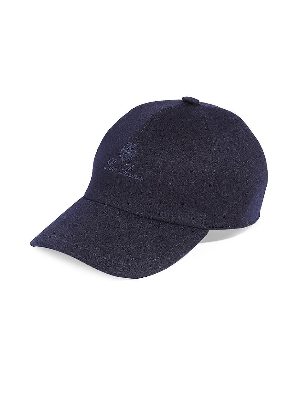 Mens Solid Cashmere Baseball Cap Product Image