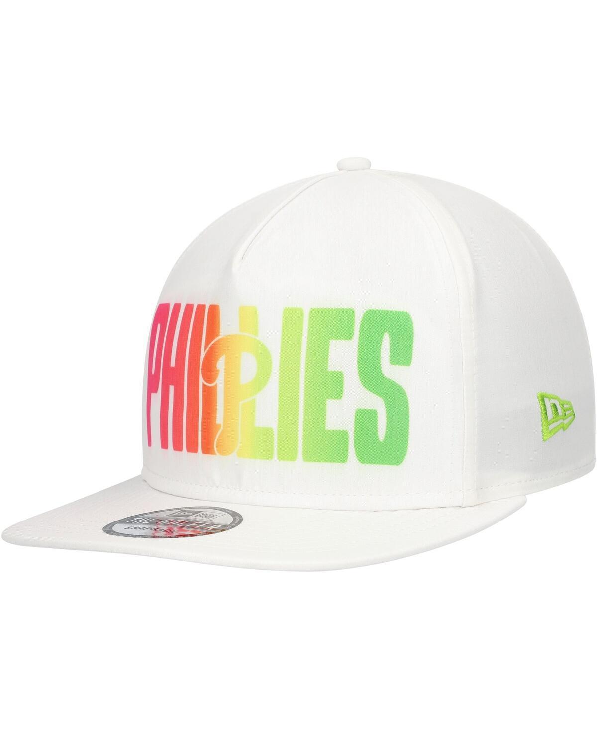 New Era Mens White Philadelphia Phillies Spring Spectrum Golfer Snapback Hat Product Image