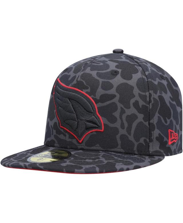 Mens New Era Black Arizona Cardinals Amoeba Camo 59FIFTY Fitted Hat Product Image