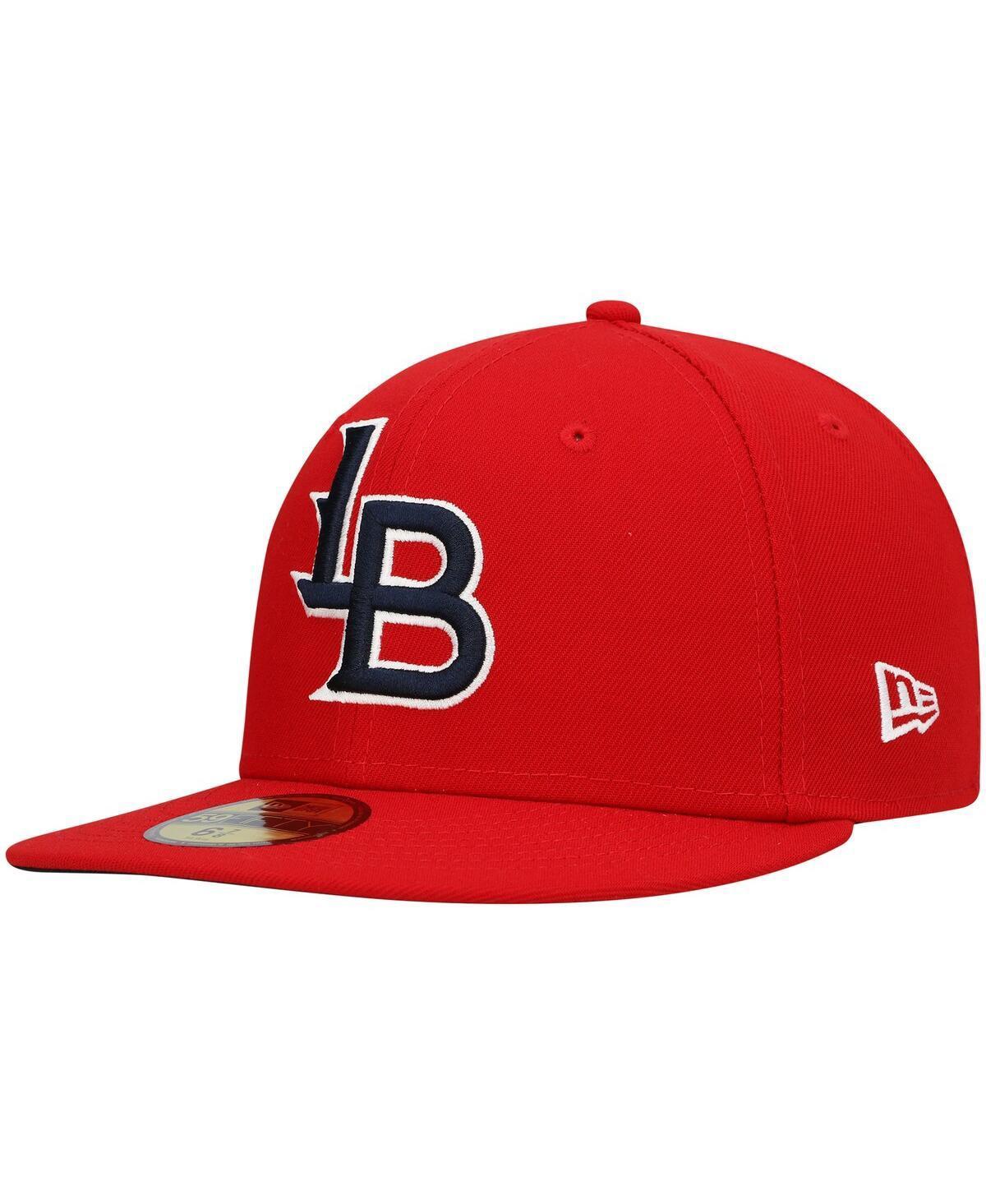 Mens New Era Red Louisville Bats Authentic Collection Road 59FIFTY Fitted Hat Product Image