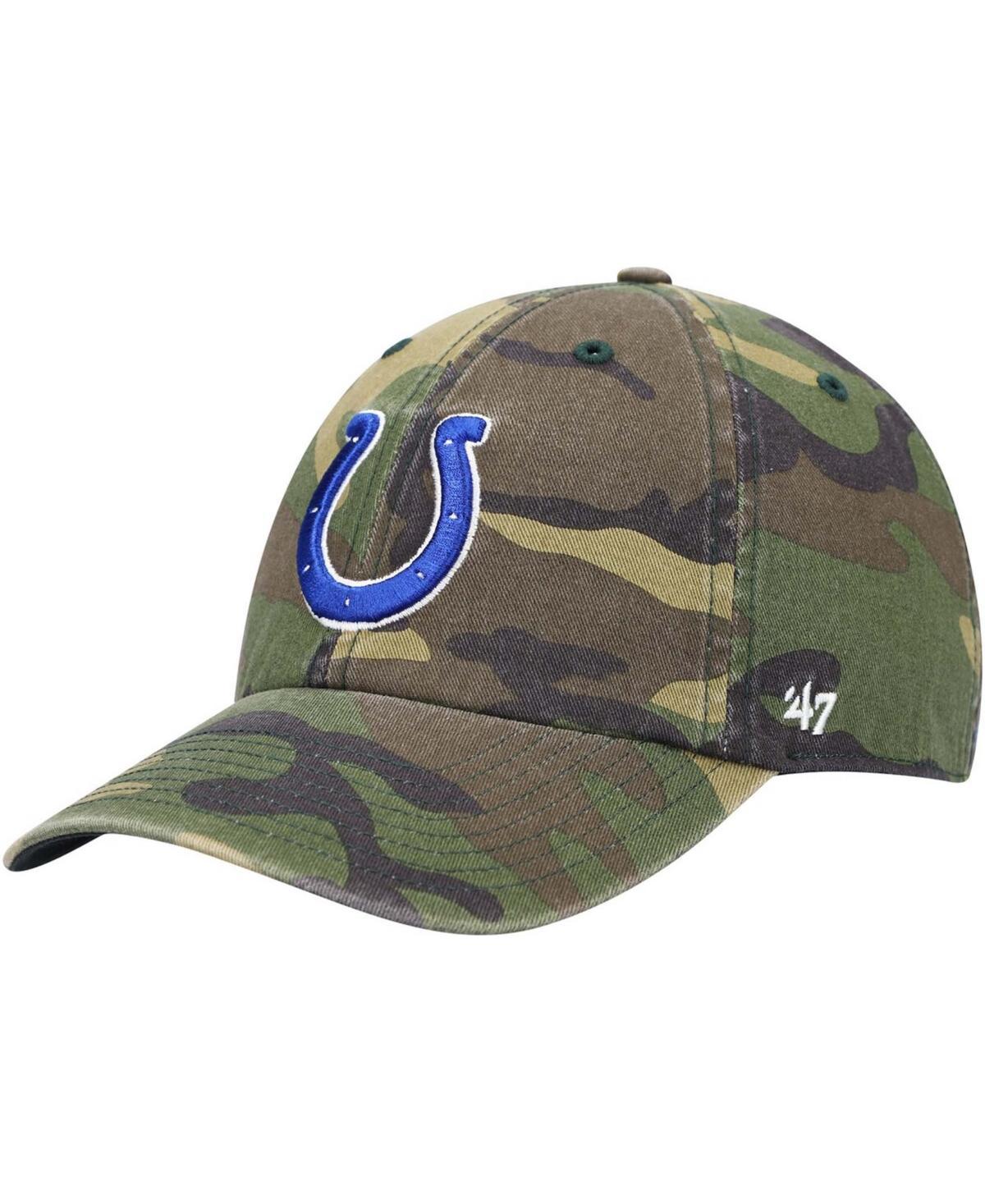 47 Brand Mens Indianapolis Colts Woodland Clean Up Adjustable Cap Product Image