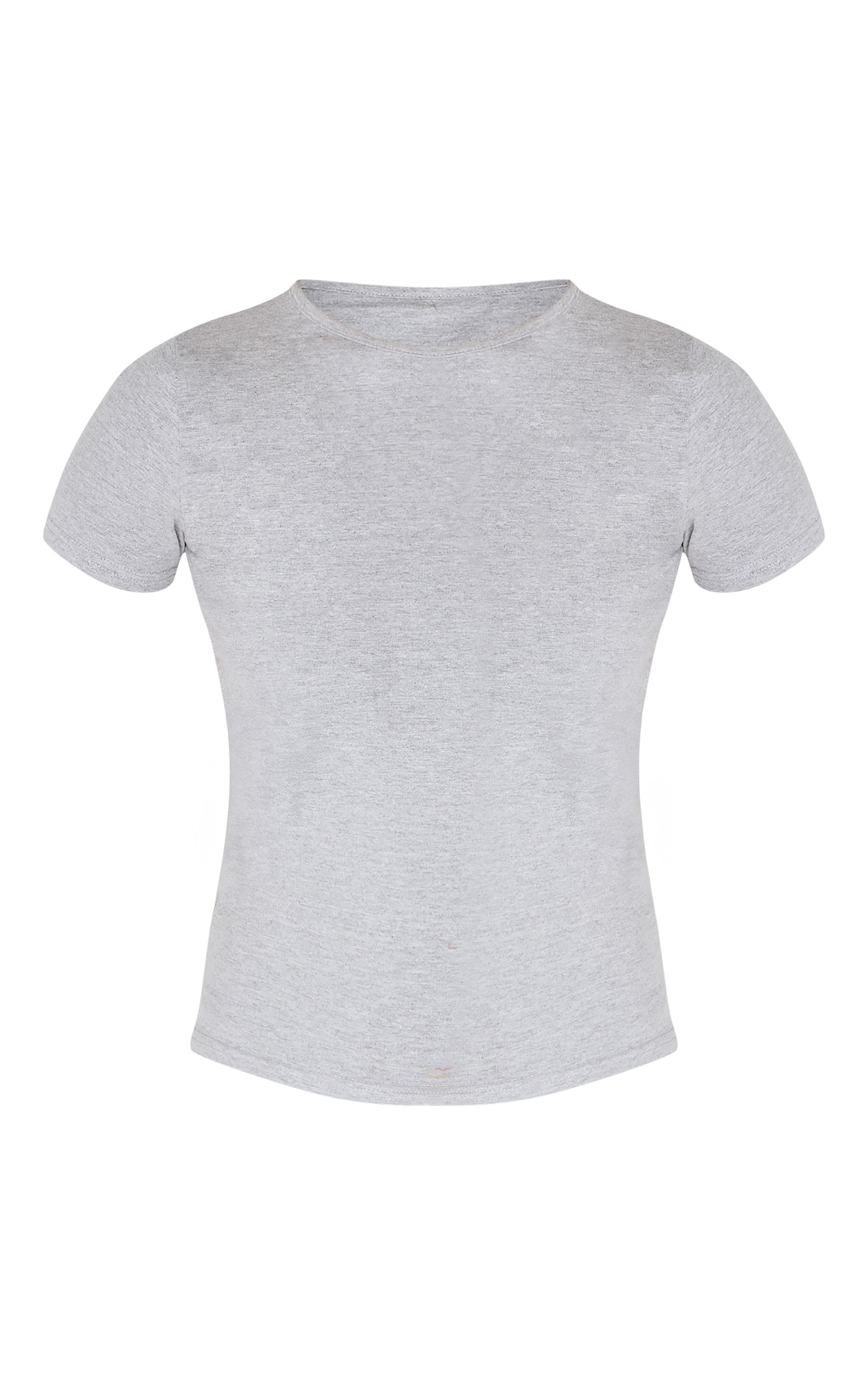 Ash Grey Premium Cap Sleeve Cotton T-shirt Product Image