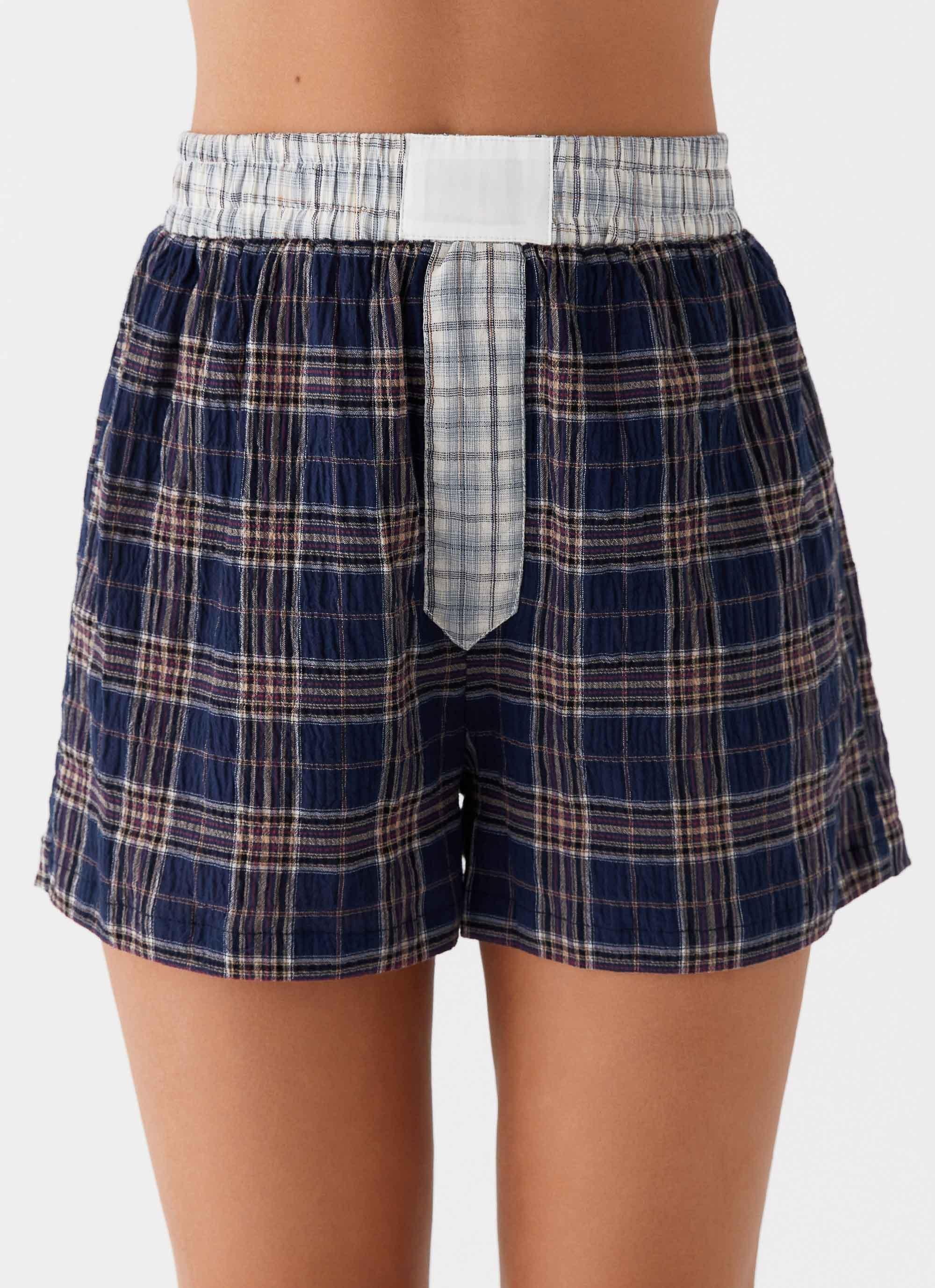 Tamaira Top - Navy Check Product Image