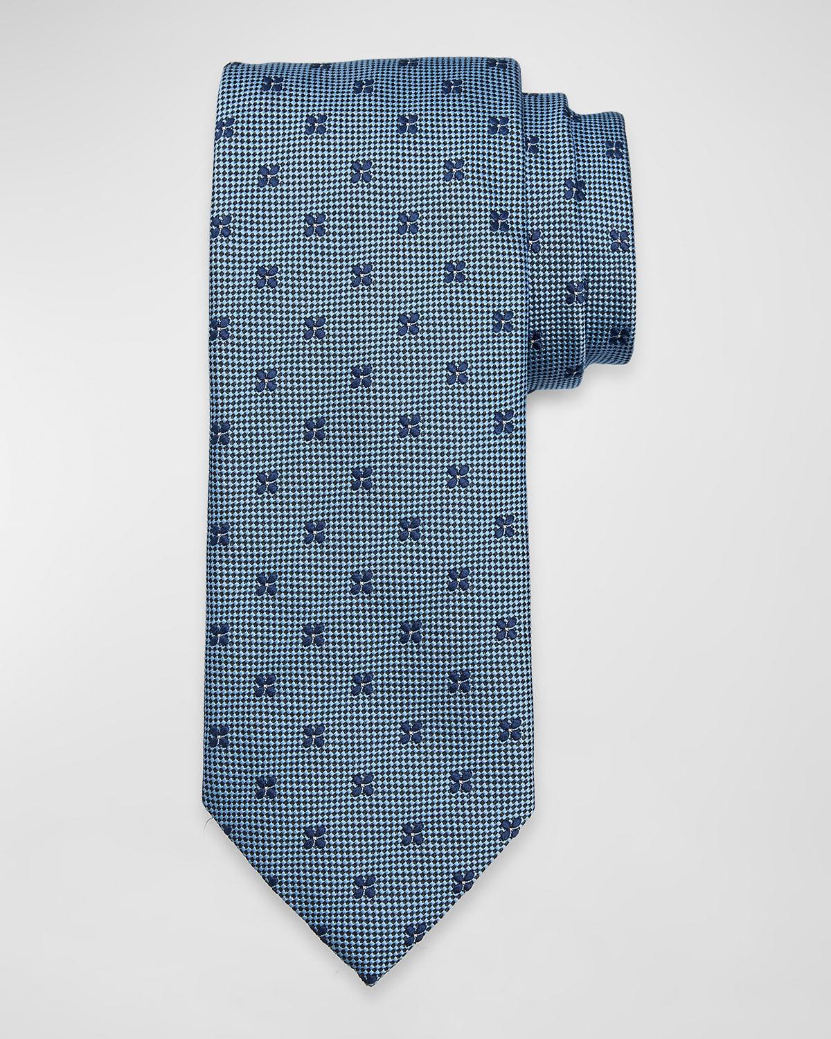 Mens Floral Jacquard Silk Tie Product Image