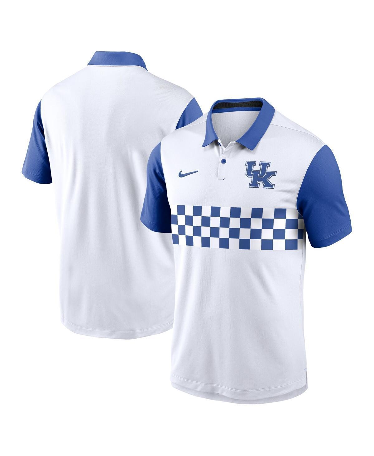 Nike Mens White Kentucky Wildcats Primetime Campus Vapor Performance Polo - White Product Image