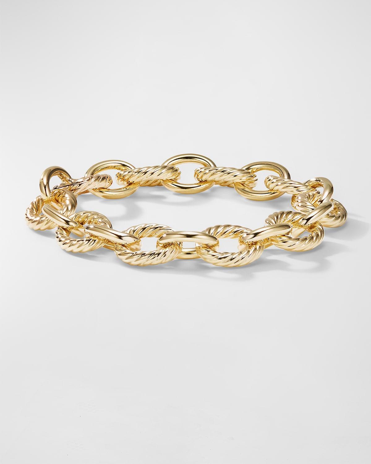 Womens Oval Link Chain Bracelet in 18K Yellow Gold Product Image