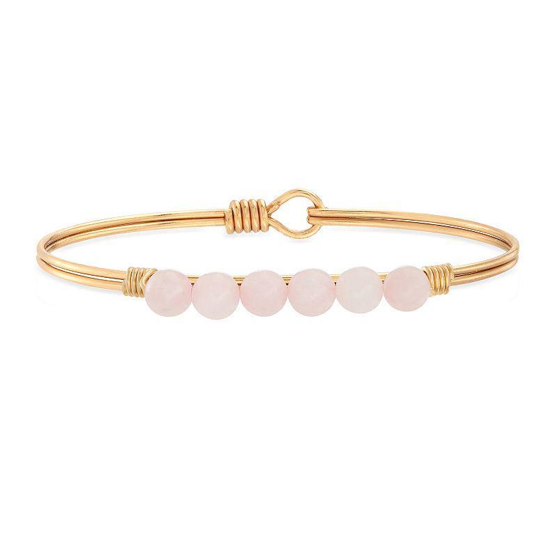 Luca + Danni Rose Quartz Stone Bracelet for Love, Womens Gold Tone Product Image