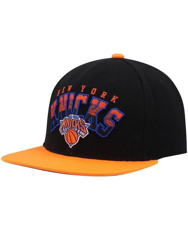 Mens Mitchell & Ness /Orange New York Knicks Gradient Wordmark Snapback Hat Product Image