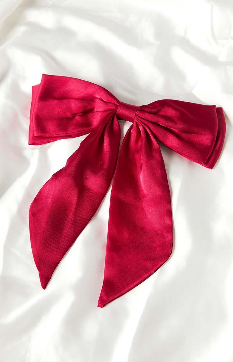 Andry Red Bow Hair Clip Product Image