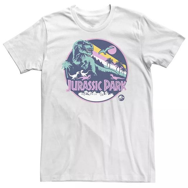 Big & Tall Jurassic Park Retro Rex Scene Tee, Mens Athletic Grey Product Image