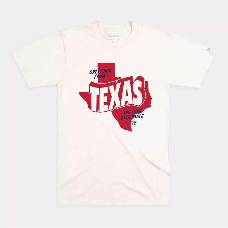 Mens Homefield Greetings from Texas Tourist Shirt Ivory Product Image