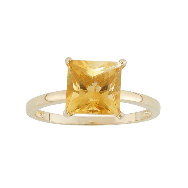 Designs by Gioelli Citrine 10k Gold Ring, Womens Orange Product Image