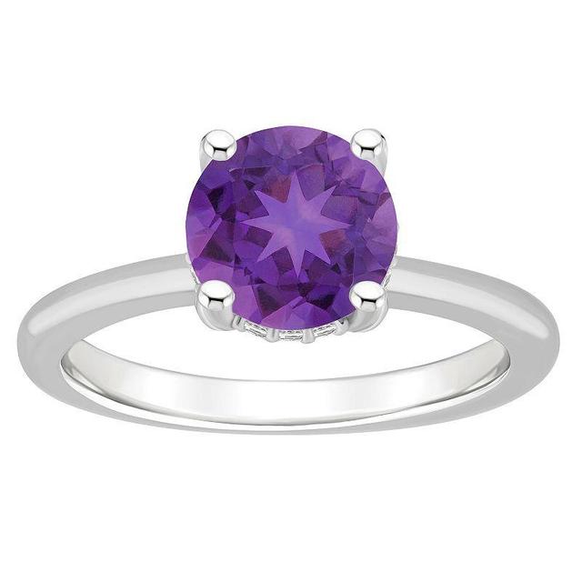 Macys Womens Amethyst (1-3/4 ct.t.w.) and Diamond Accent Ring in Sterling Silver Product Image