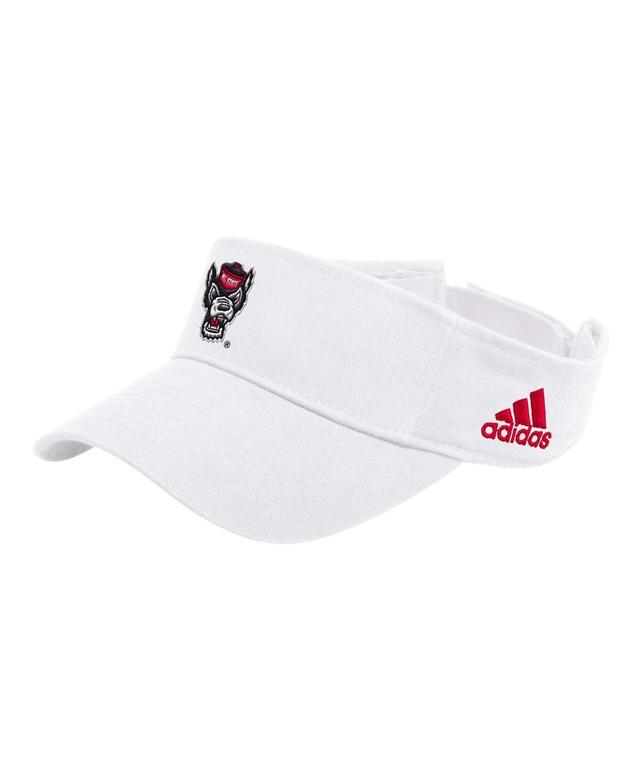 Adidas Mens White Nc State Wolfpack Locker Room Team Adjustable Visor Product Image