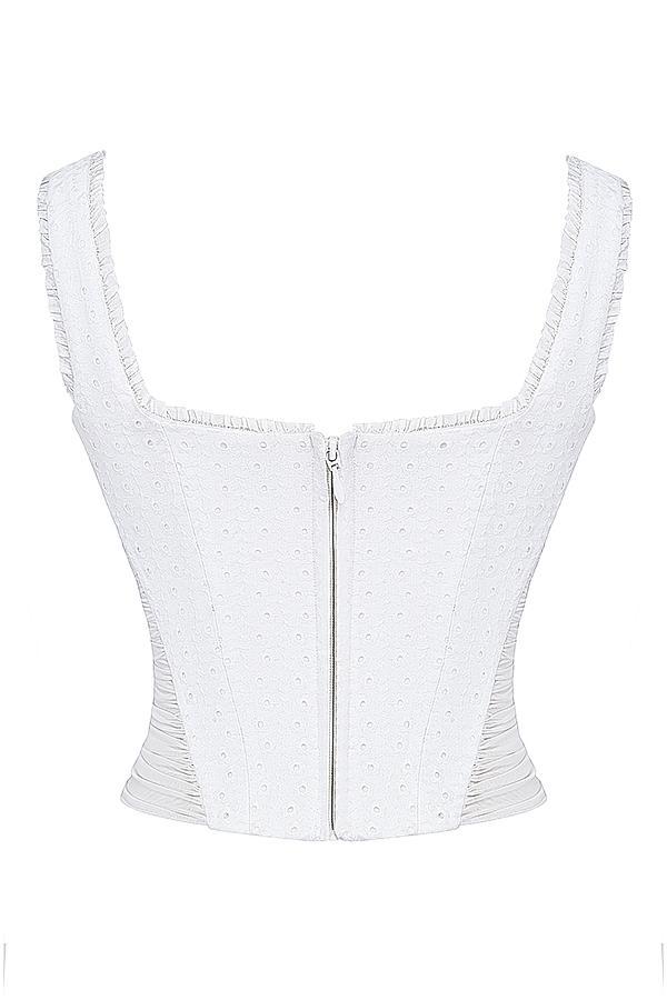 Catalina White Broderie Anglais Corset Product Image