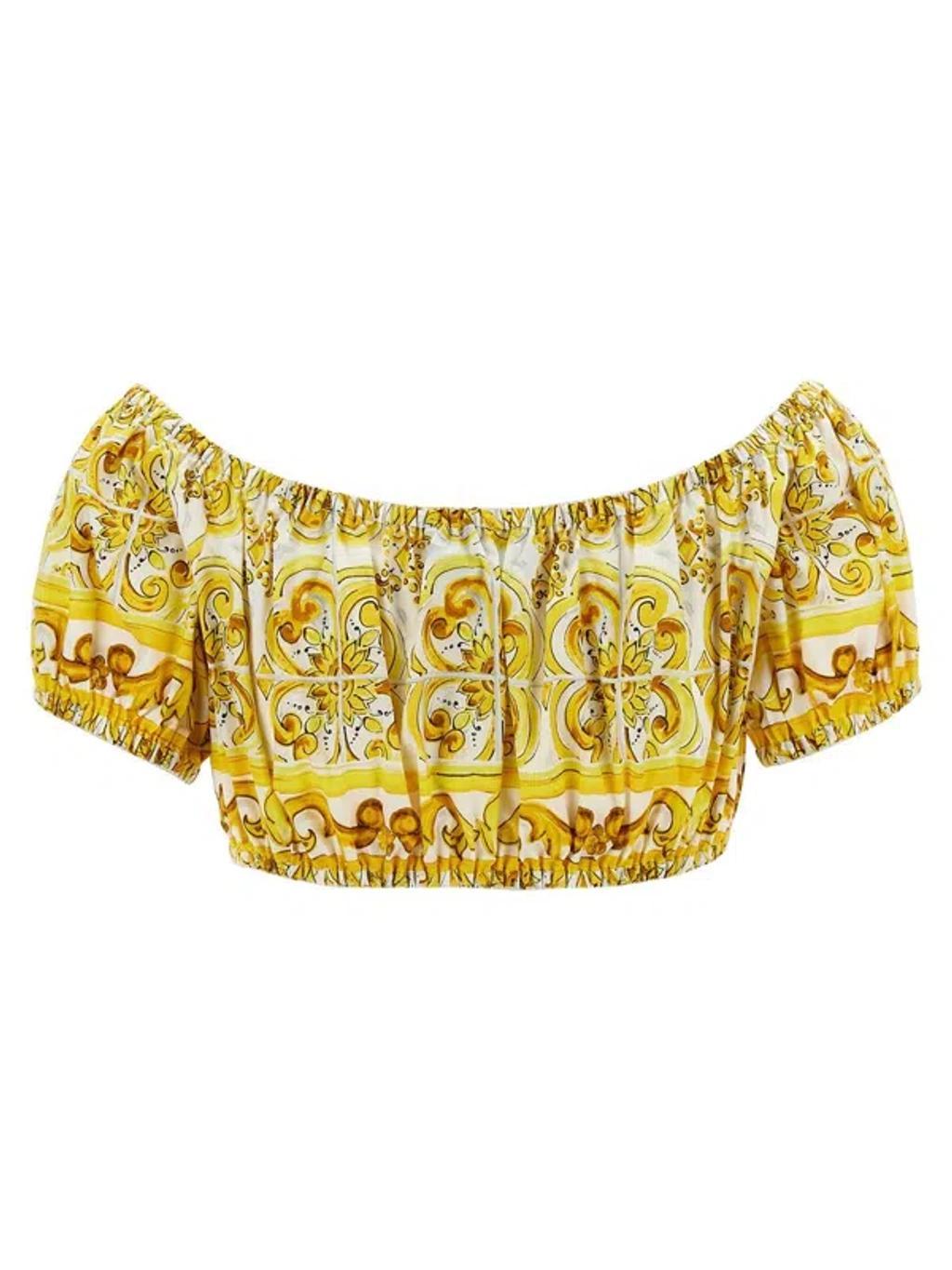 DOLCE & GABBANA Maioliche Top In Yellow Product Image