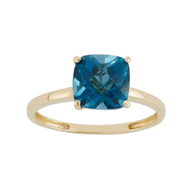 Designs by Gioelli London Blue Topaz 10k Gold Ring, Womens Product Image