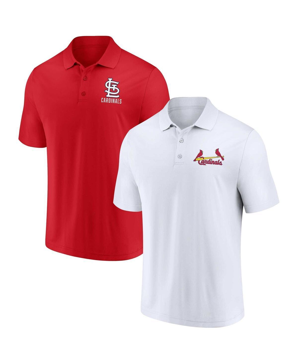 Mens Fanatics Red St. Louis Cardinals Two-Pack Logo Lockup Polo Shirt Set - Red Product Image