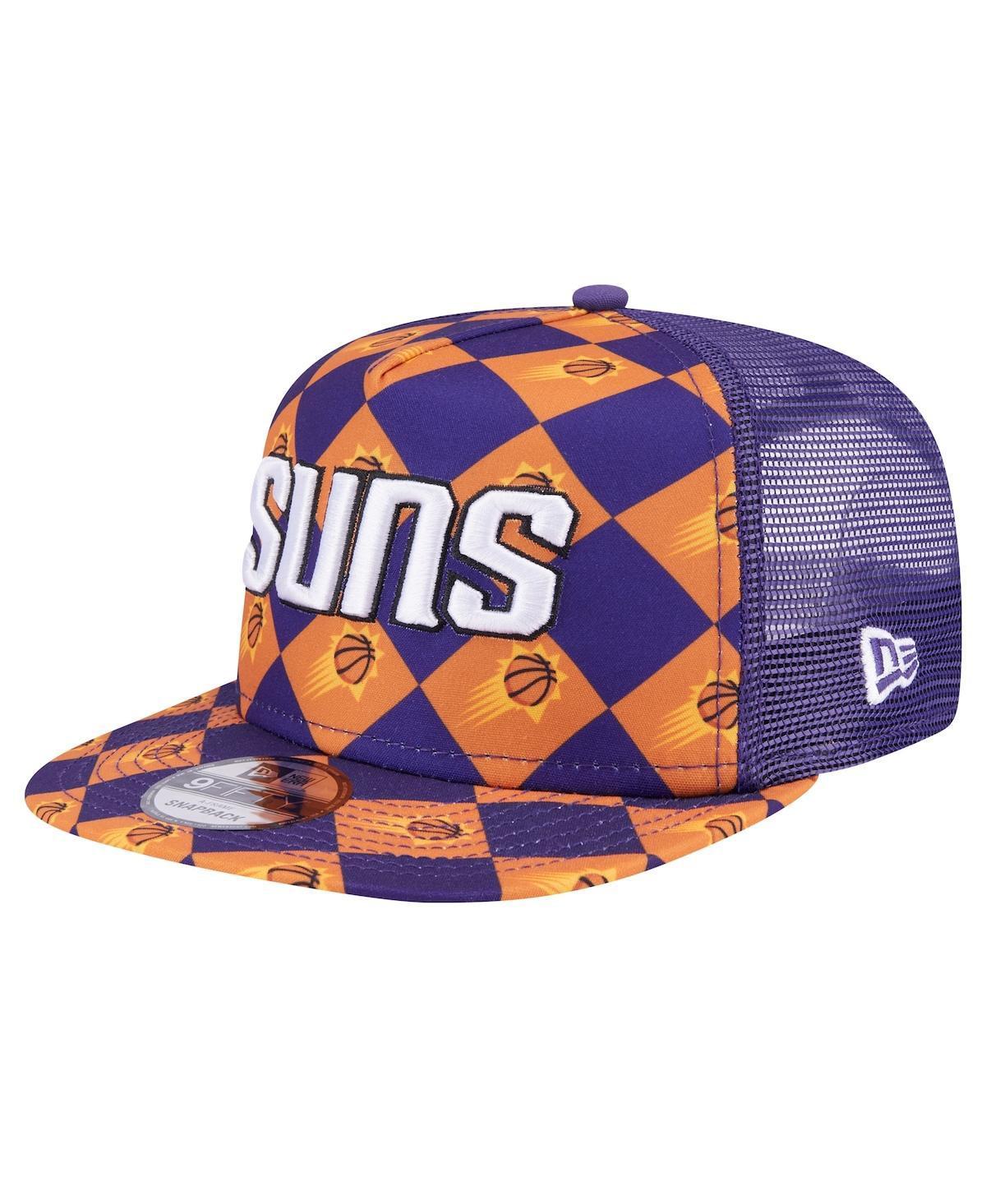 Mens New Era Purple Phoenix Suns Seeing Diamonds A-Frame Trucker 9FIFTY Snapback Hat Product Image