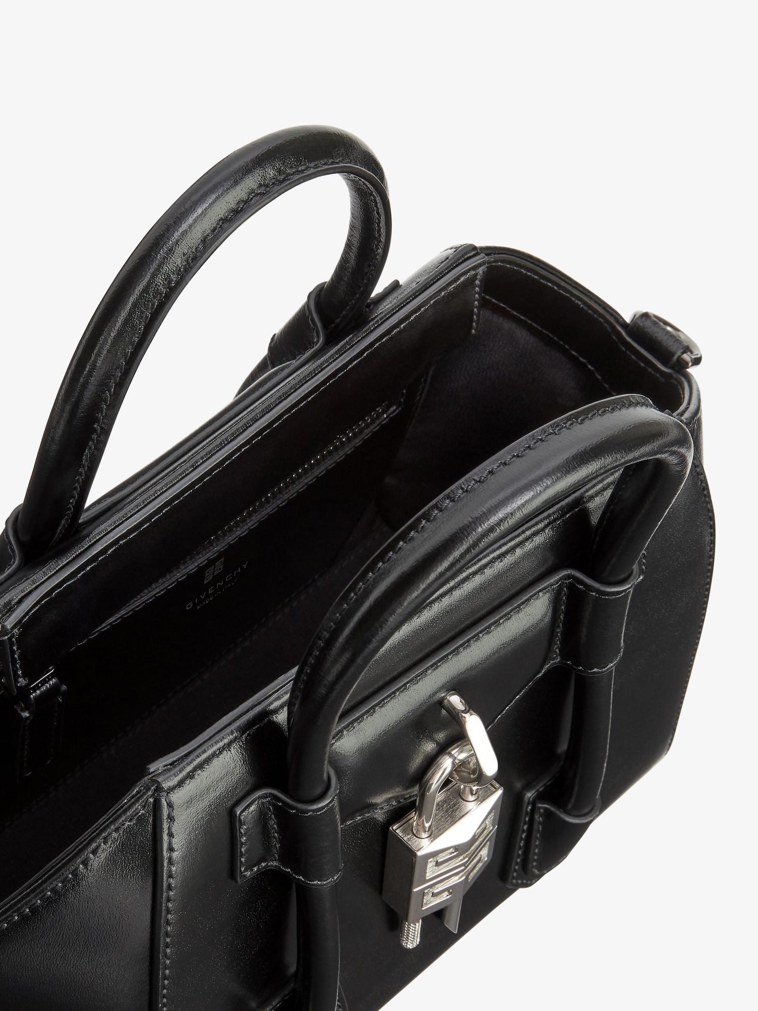 Mini Antigona Lock bag in Box leather Product Image