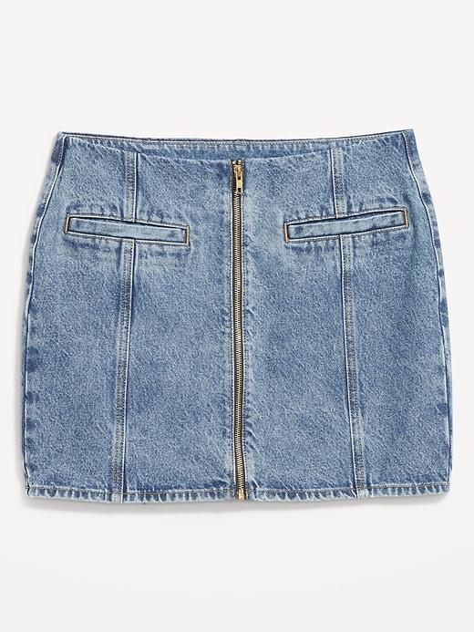 Mid-Rise OG Jean Mini Skirt Product Image