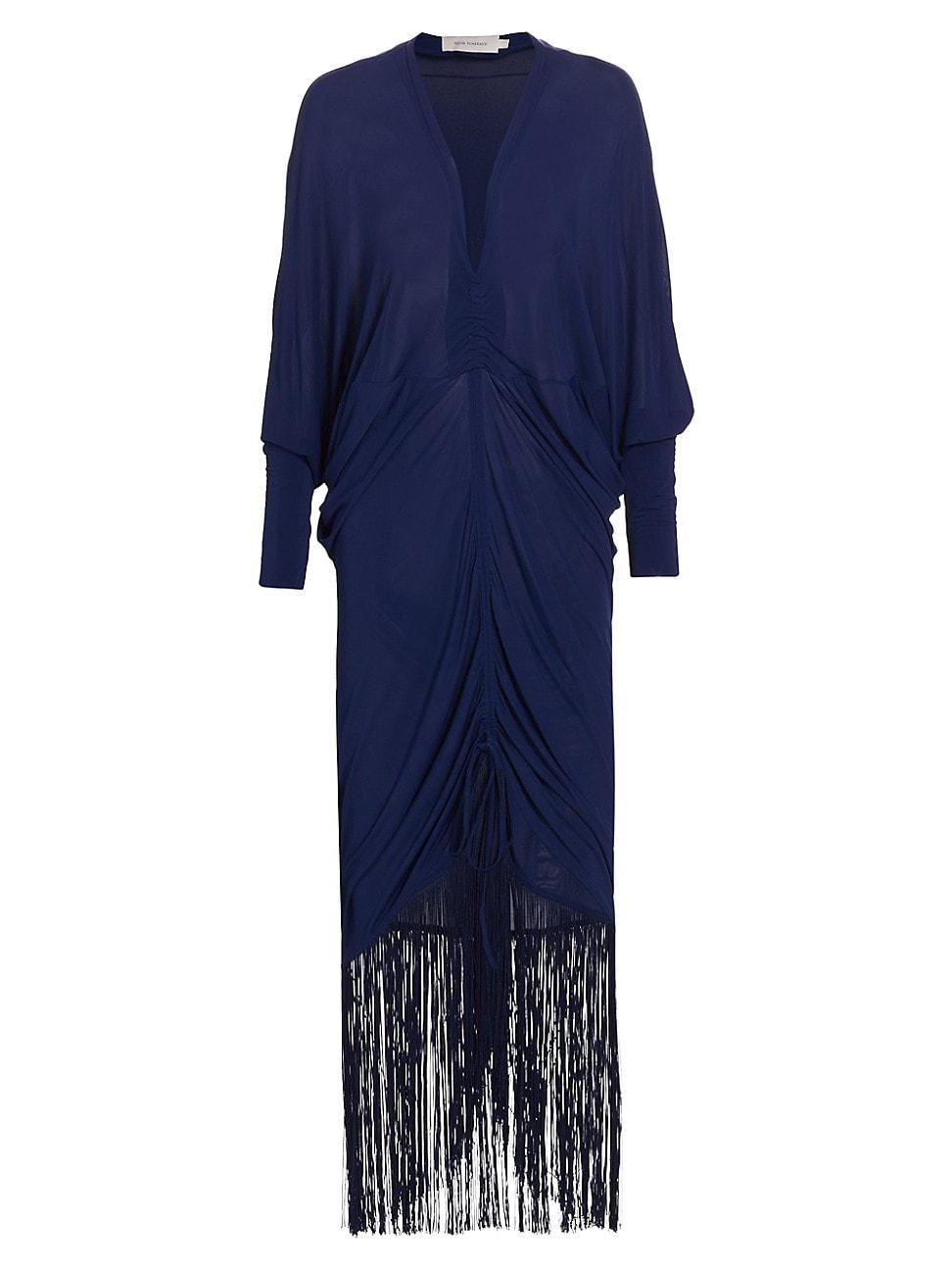 Womens Rosalyn Jersey Fringe Maxi Dress Product Image