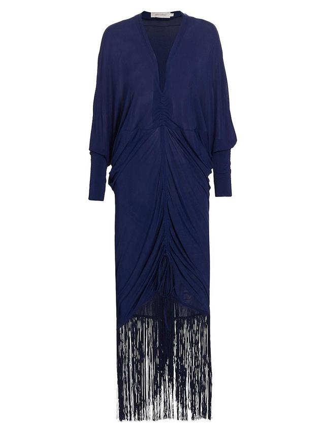 Womens Rosalyn Jersey Fringe Maxi Dress Product Image