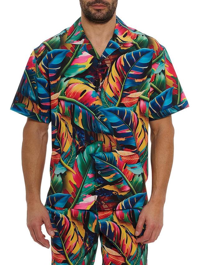 Mens Toucan Printed Button-Front Shirt Product Image