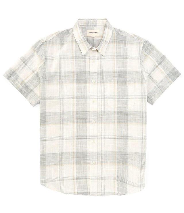 Lucky Brand Gabriel Short Sleeve Plaid Woven Shirt Product Image