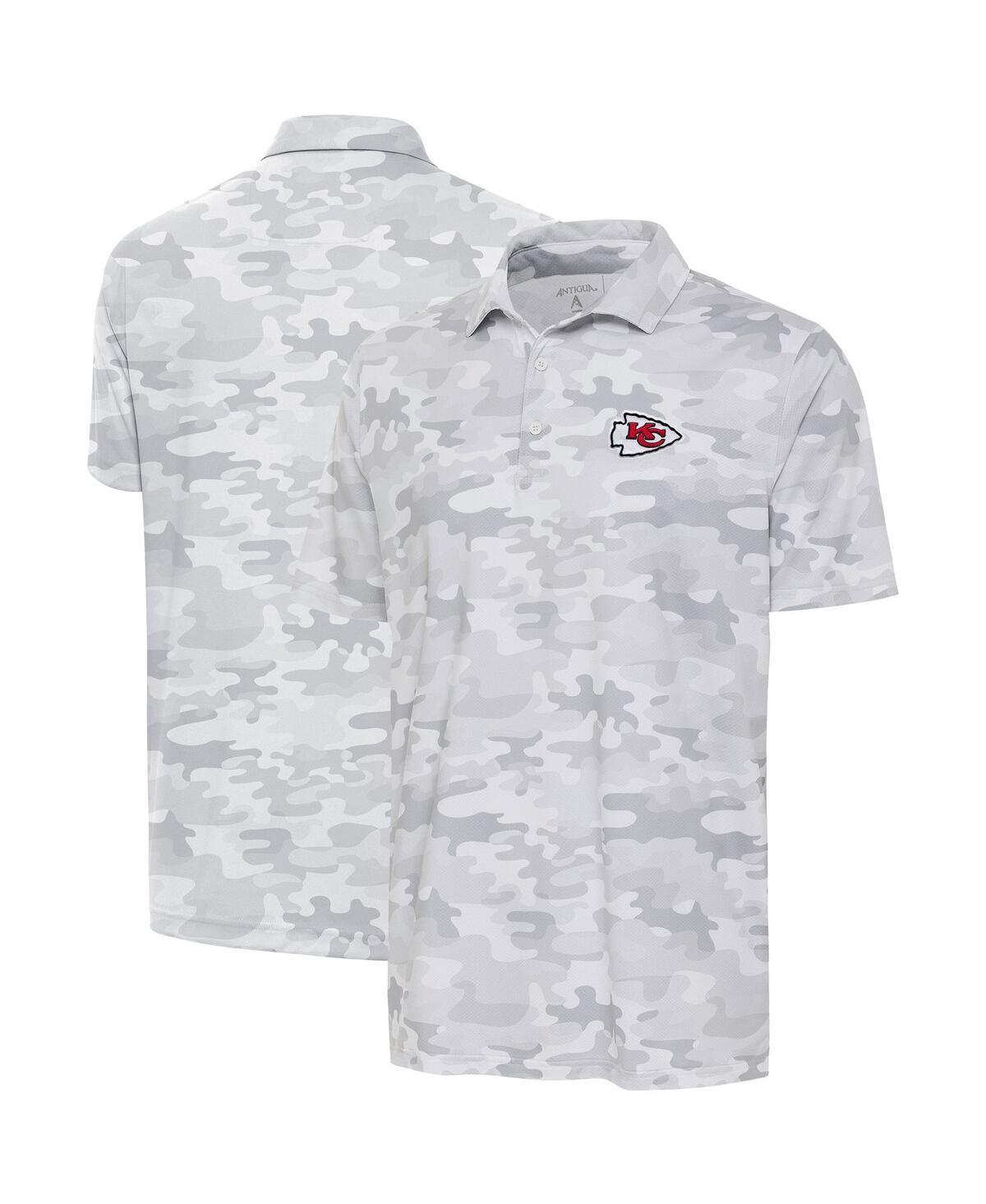 Antigua Mens White Kansas City Chiefs Collide Polo Product Image