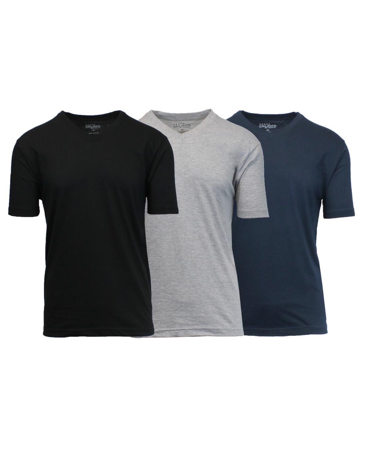 Galaxy By Harvic Mens Short Sleeve V-Neck T-shirt, Pack of 3 Product Image