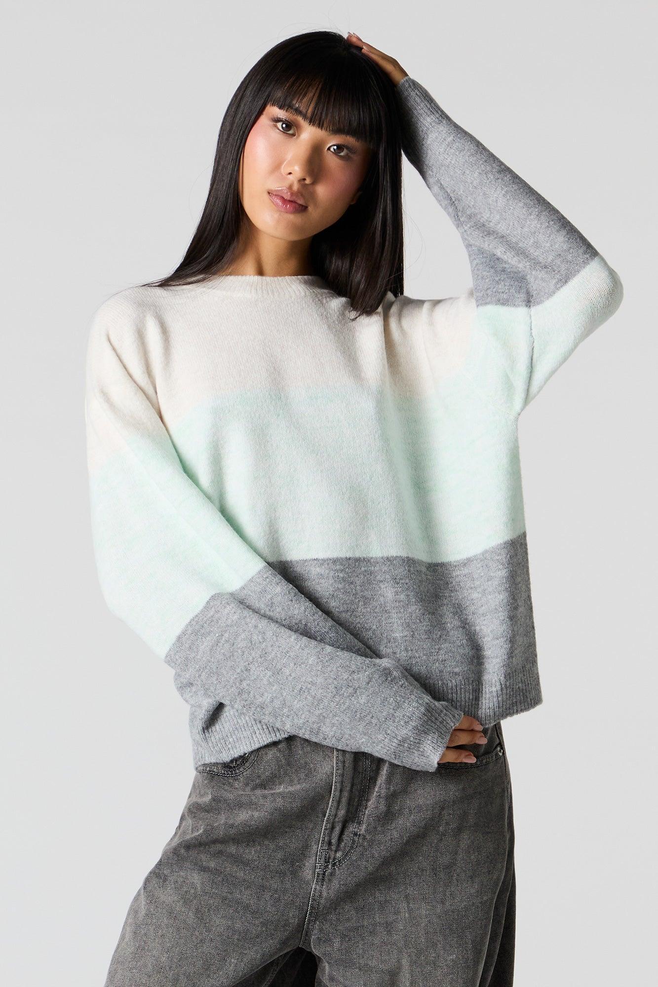 Mossy Knit Colourblock Sweater Female Product Image