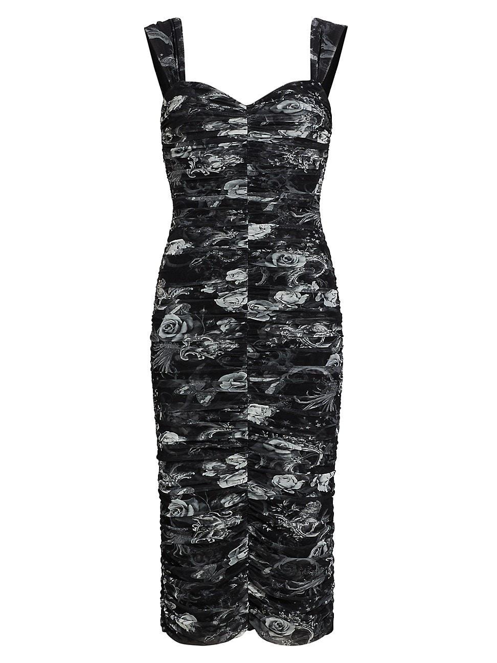 Womens Winslow Floral Ruched Sleeveless Midi-Dress Product Image