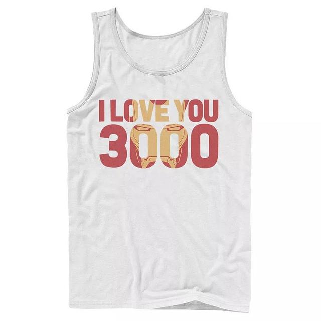 Mens Marvel Avengers Endgame Iron Man I Love You 3000 Text Fill Tank Top Product Image