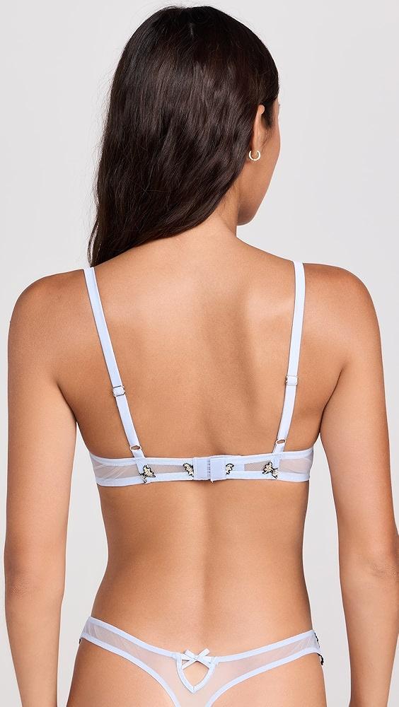 Fleur du Mal Farfalle Embroidery Balconette Bra | Shopbop Product Image