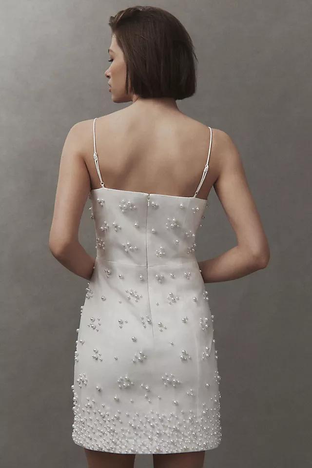 BHLDN Straight-Neck Pearl Mini Dress Product Image