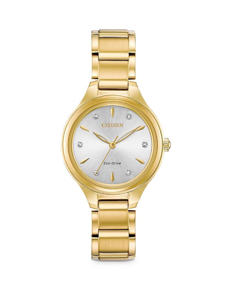 Citizen Gold-Tone Stainless Steel Eco-Drive Corso Bracelet Watch, Gold Product Image