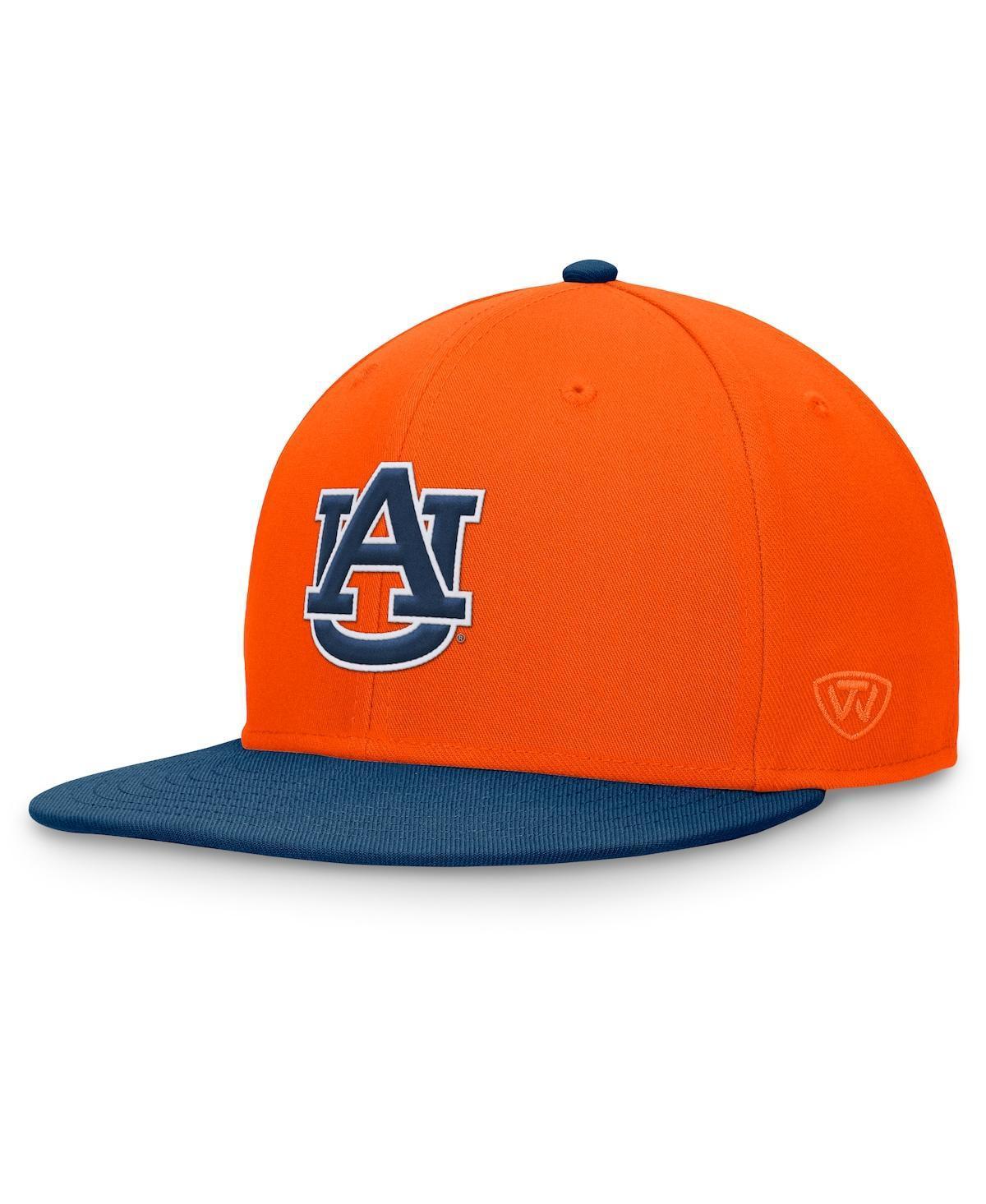 Top of the World Mens Orange Auburn Tigers Rally Two-Tone Fitted Hat - Orange, Navy Product Image