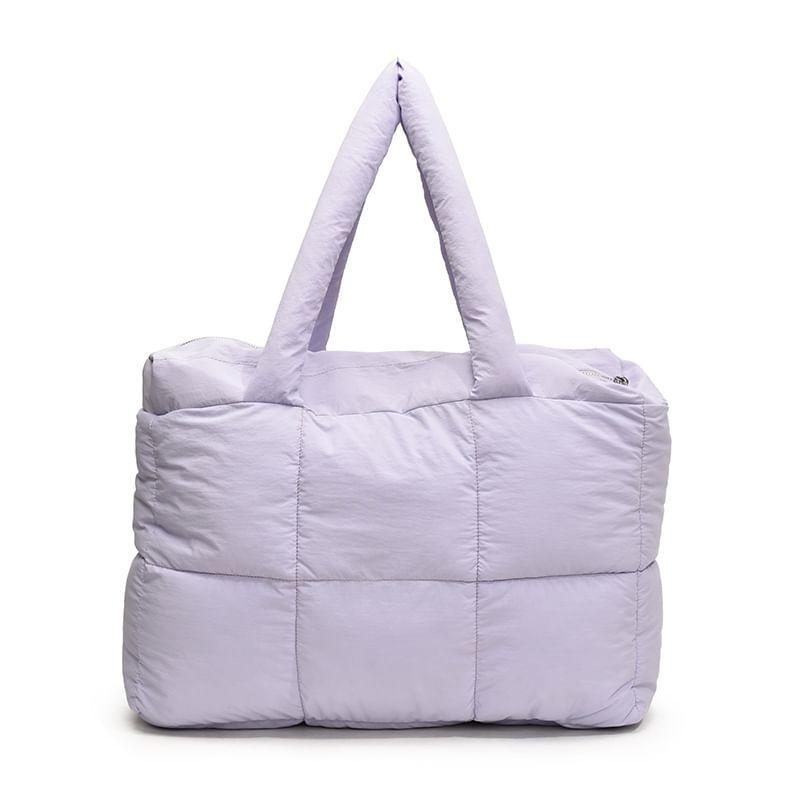 Plain Quilted Nylon Tote Bag Product Image