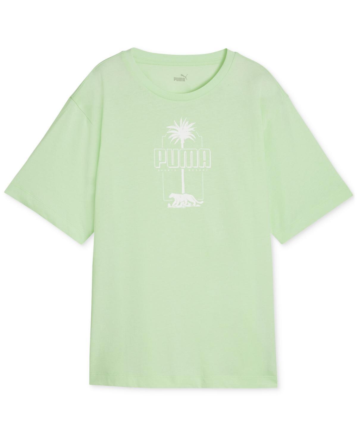 Puma Womens Essentials Palm Resort Graphic T-Shirt Product Image