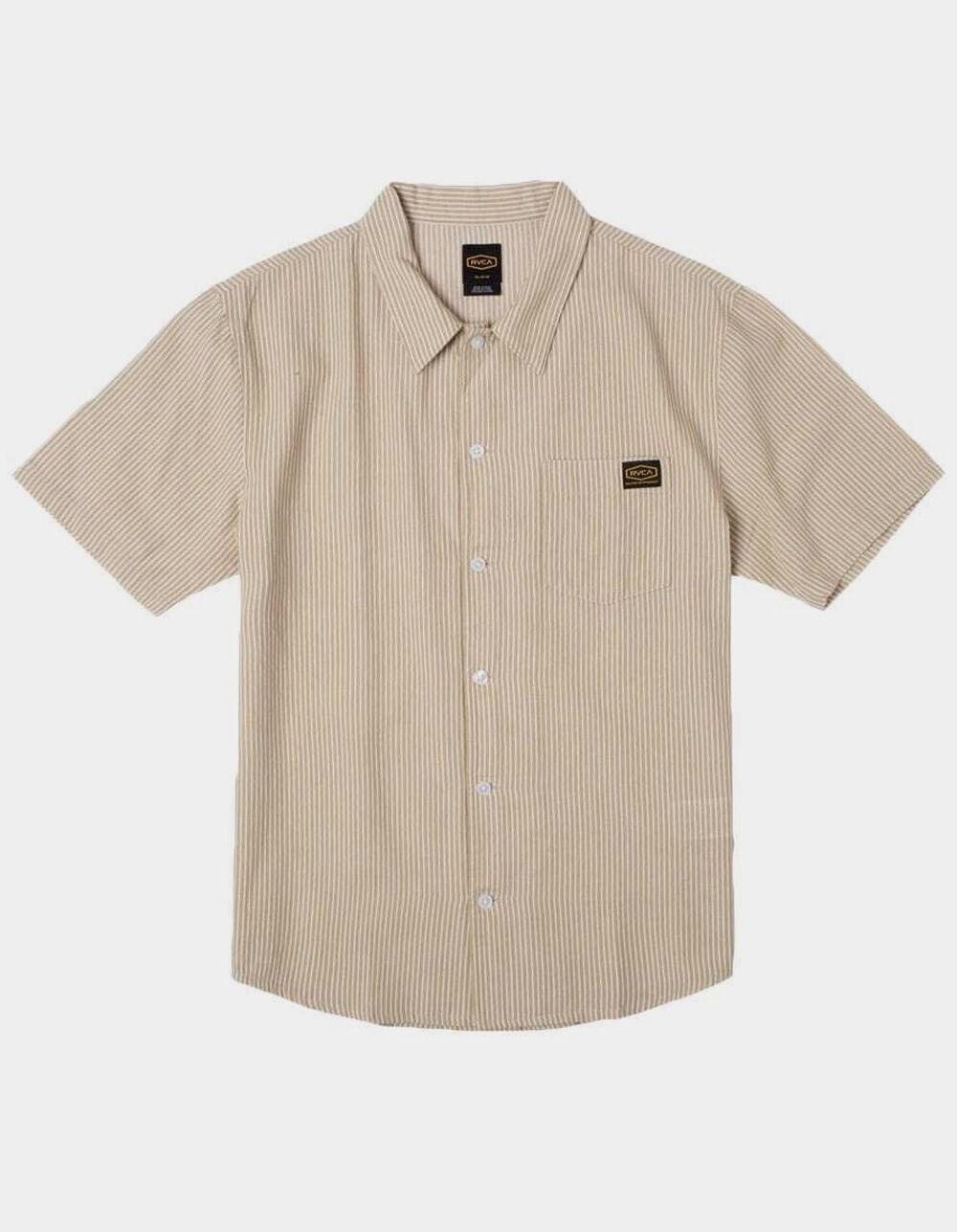 RVCA Dayshift Stripe II Mens Button Up Shirt Product Image