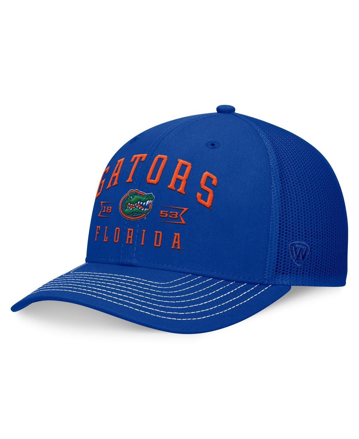 Mens Top of the World Royal Florida Gators Carson Trucker Adjustable Hat Product Image