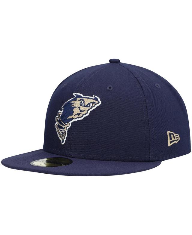 Mens New Era Navy Tri-City Dust Devils Authentic Collection Team Home 59FIFTY Fitted Hat Product Image